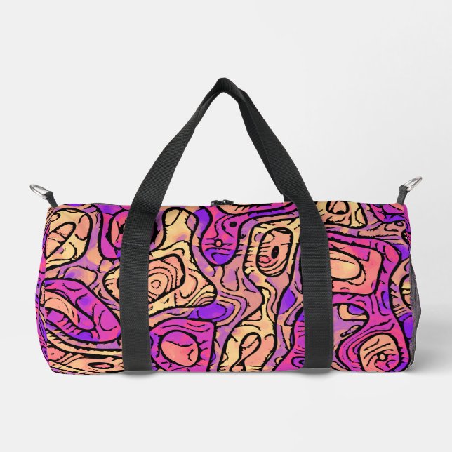 Lebhaftes Abstrakt Duffle Bag (Vorderseite)