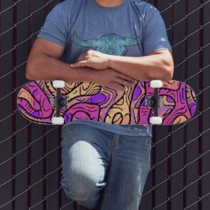 Lebhaftes Abstrakt Skateboard