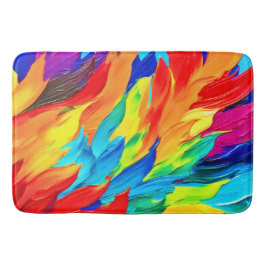 Lebhaftes Abstraktes Ausdrucksbild Badematte