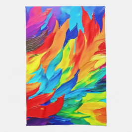 Lebhaftes Abstraktes Ausdrucksbild Geschirrtuch