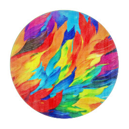 Lebhaftes Abstraktes Ausdrucksbild Schneidebrett