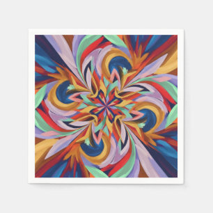 Lebhaftes Abstraktes Bloom - farbenfrohe Wand an W Serviette