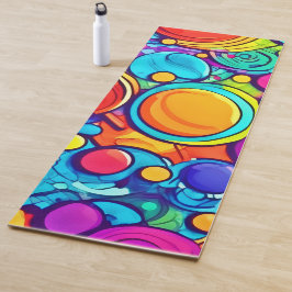 Lebhaftes Abstraktes Bubbles Artwork Yogamatte