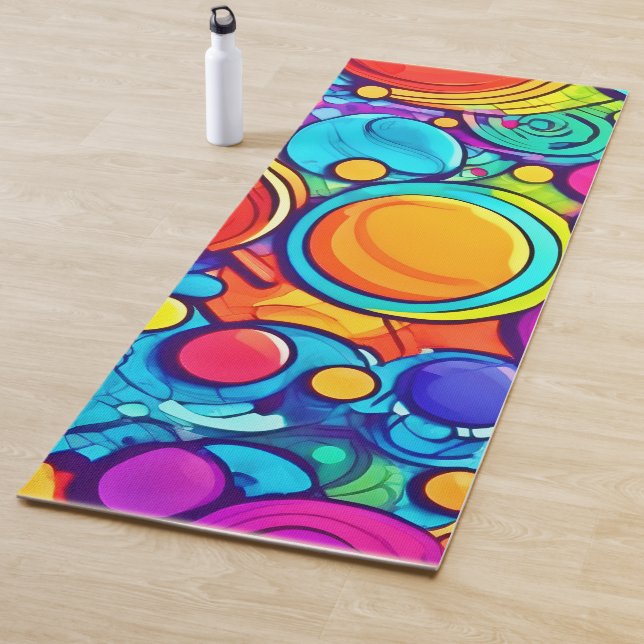 Lebhaftes Abstraktes Bubbles Artwork Yogamatte (Beispiel)