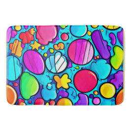 Lebhaftes Abstraktes Candyland Badematte
