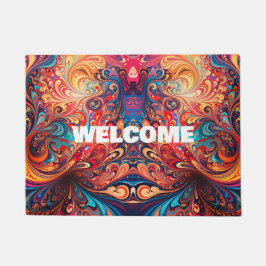 Lebhaftes abstraktes Design Fußmatte