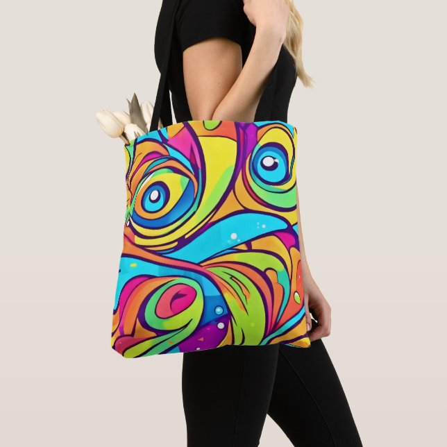 Lebhaftes Abstraktes Design Tasche (Von Nahem)