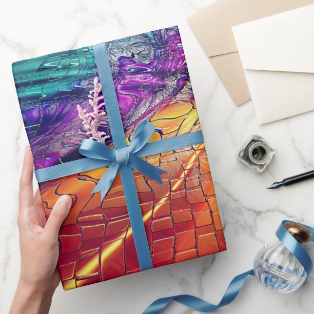 Lebhaftes Abstraktes Mosaik Geschenkpapier (Schenken)