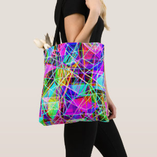 Lebhaftes Abstraktes Muster Tasche
