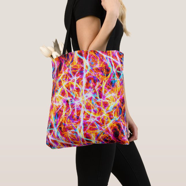 Lebhaftes Abstraktes Muster Tasche (Von Nahem)