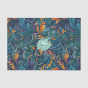 Lebhaftes Abstraktes Paisley-Inspiriert Muster (2) Seidenpapier