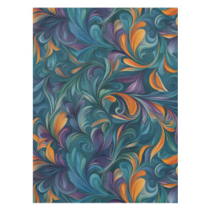Lebhaftes Abstraktes Paisley-Inspiriert Muster (2) Tischdecke