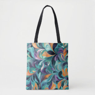Lebhaftes Abstraktes Paisley-Inspiriert Muster Tasche