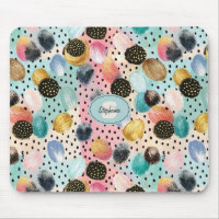 Lebhaftes Abstraktes Pinselstrich und Polka Dot Pa