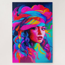 Lebhaftes Abstraktes Portrait