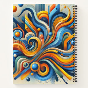 Lebhaftes Abstraktes SpiralNotebook Notizbuch