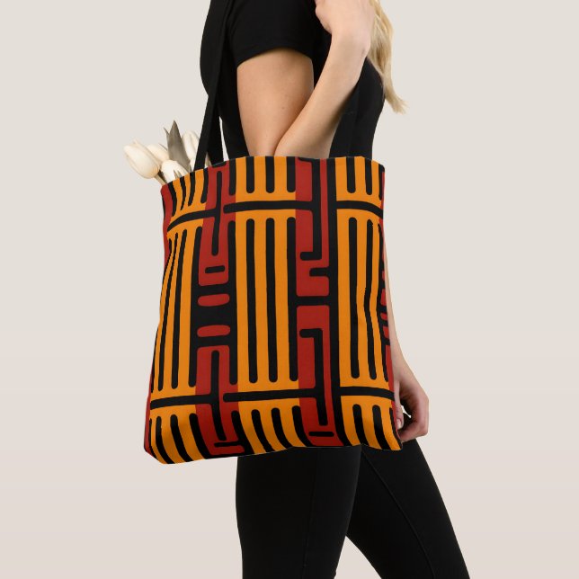 Lebhaftes afrikanisches Muster Tasche (Von Nahem)