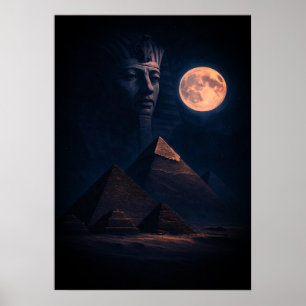 Lebhaftes ägyptisches Queen Art Poster - Nefertiti