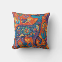 Lebhaftes Alebrijes-Design im traditionellen mexik Kissen
