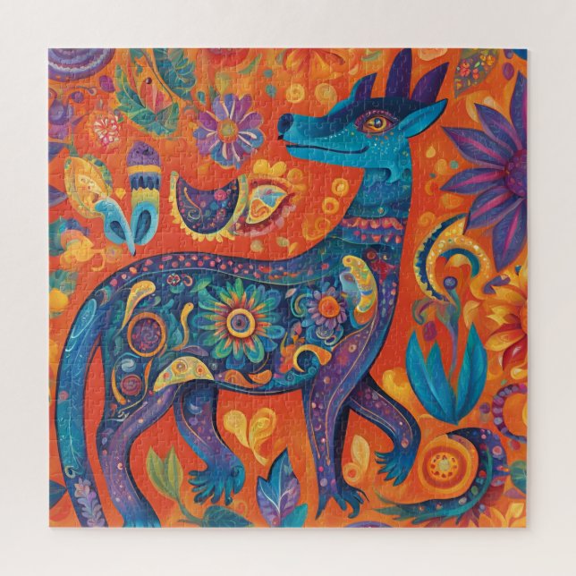 Lebhaftes Alebrijes-Design in traditionell mexikan (Vertikal)