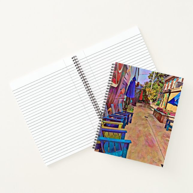 Lebhaftes Alleyway Spiral Notebook Notizbuch (Innenseite)