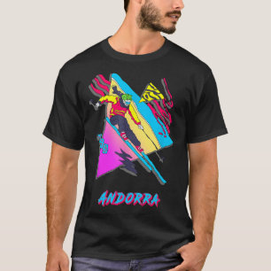 Lebhaftes Andorra Skiabenteuer Grafik T-Shirt