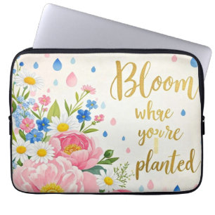 Lebhaftes Aquarellbouquet von Bauern, Molsen Laptopschutzhülle