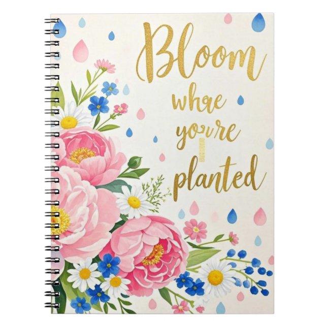 Lebhaftes Aquarellbouquet von Bauern, Molsen Notizblock (Vorderseite)