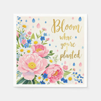 Lebhaftes Aquarellbouquet von Bauern, Molsen Serviette
