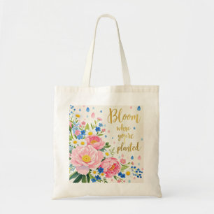 Lebhaftes Aquarellbouquet von Bauern, Molsen Tragetasche