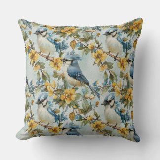Lebhaftes Blue Jay Pillow Kissen