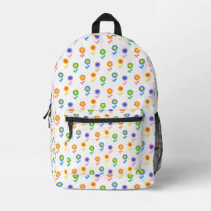 Lebhaftes Blumendesign Bedruckter Rucksack