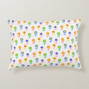 Lebhaftes Blumendesign Dekokissen