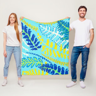 Lebhaftes Blumendesign Fleecedecke