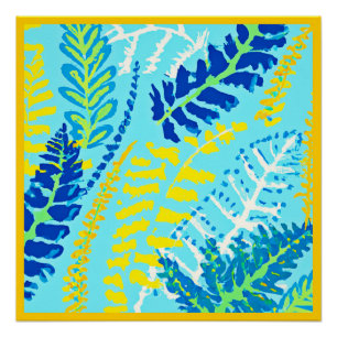 Lebhaftes Blumendesign Poster
