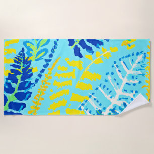Lebhaftes Blumendesign Strandtuch