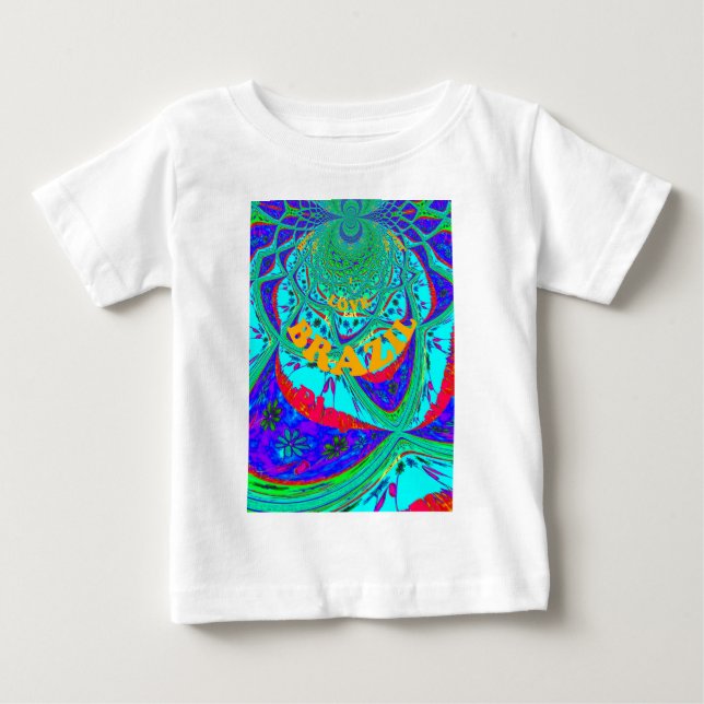 Lebhaftes Blumenmuster: brasilianischer Tribute Ea Baby T-shirt (Vorderseite)