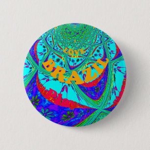 Lebhaftes Blumenmuster: brasilianischer Tribute Ea Button