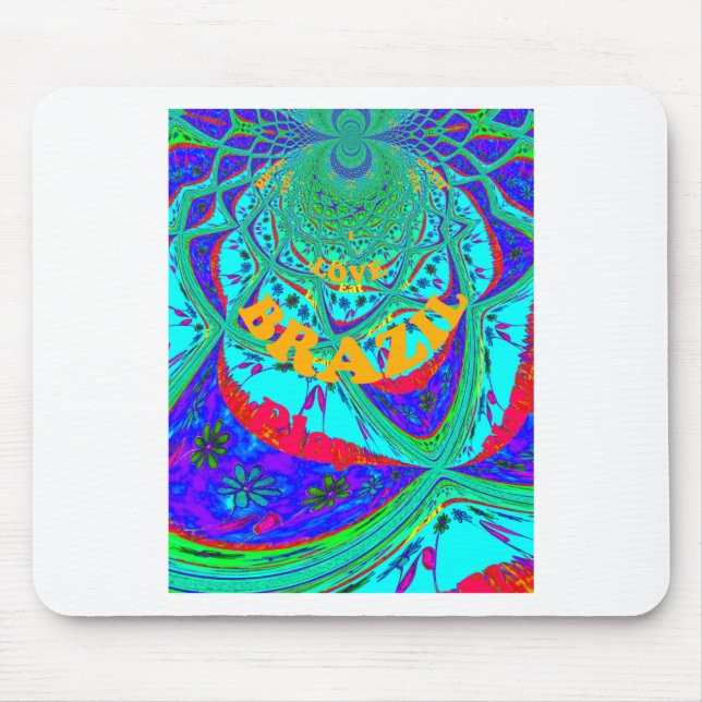 Lebhaftes Blumenmuster: brasilianischer Tribute Ea Mousepad (Vorne)
