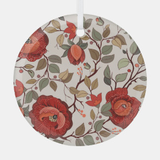 Lebhaftes Blumenmuster: HandGezeichnet Muster Ornament Aus Glas