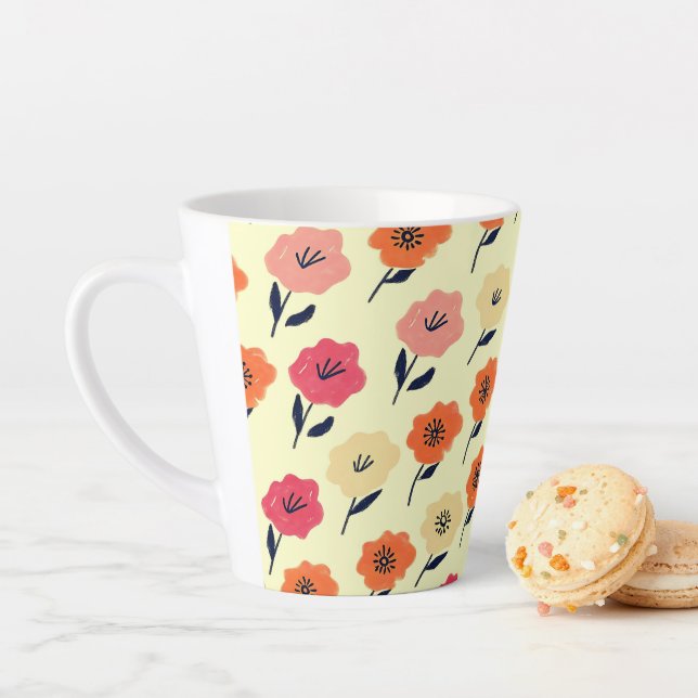 Lebhaftes Blumenmuster Milchtasse (Beispiel)