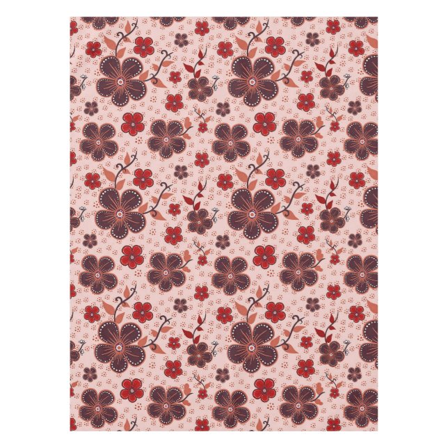 Lebhaftes Blumenmuster mit bunten Blume Tischdecke (Vorderseite)