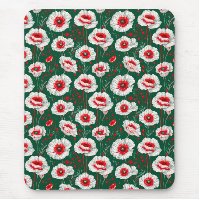 Lebhaftes Blumenmuster Mousepad (Vorne)