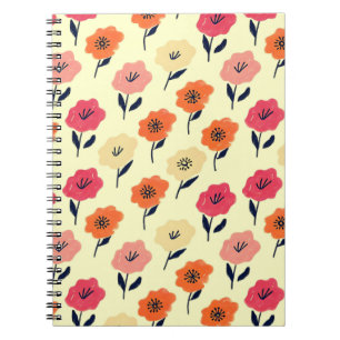 Lebhaftes Blumenmuster Notizblock
