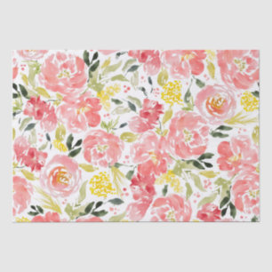 Lebhaftes Blumenmuster Seidenpapier