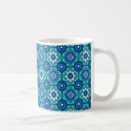 Lebhaftes Boho Chic Blumenmuster Kaffeetasse