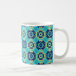 Lebhaftes Boho Chic Geometric Floral Pattern Kaffeetasse