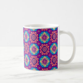 Lebhaftes Boho Chic Mandala Pattern Kaffeetasse