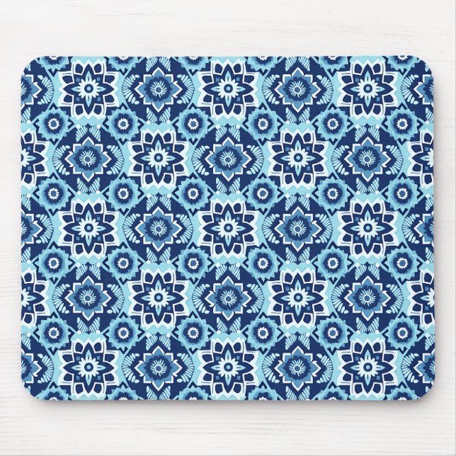 Lebhaftes Boho Chic Mandala Pattern Mousepad (Vorne)