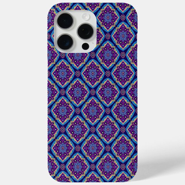 Lebhaftes Boho geometrisches Muster Case-Mate iPhone Hülle (Rückseite)